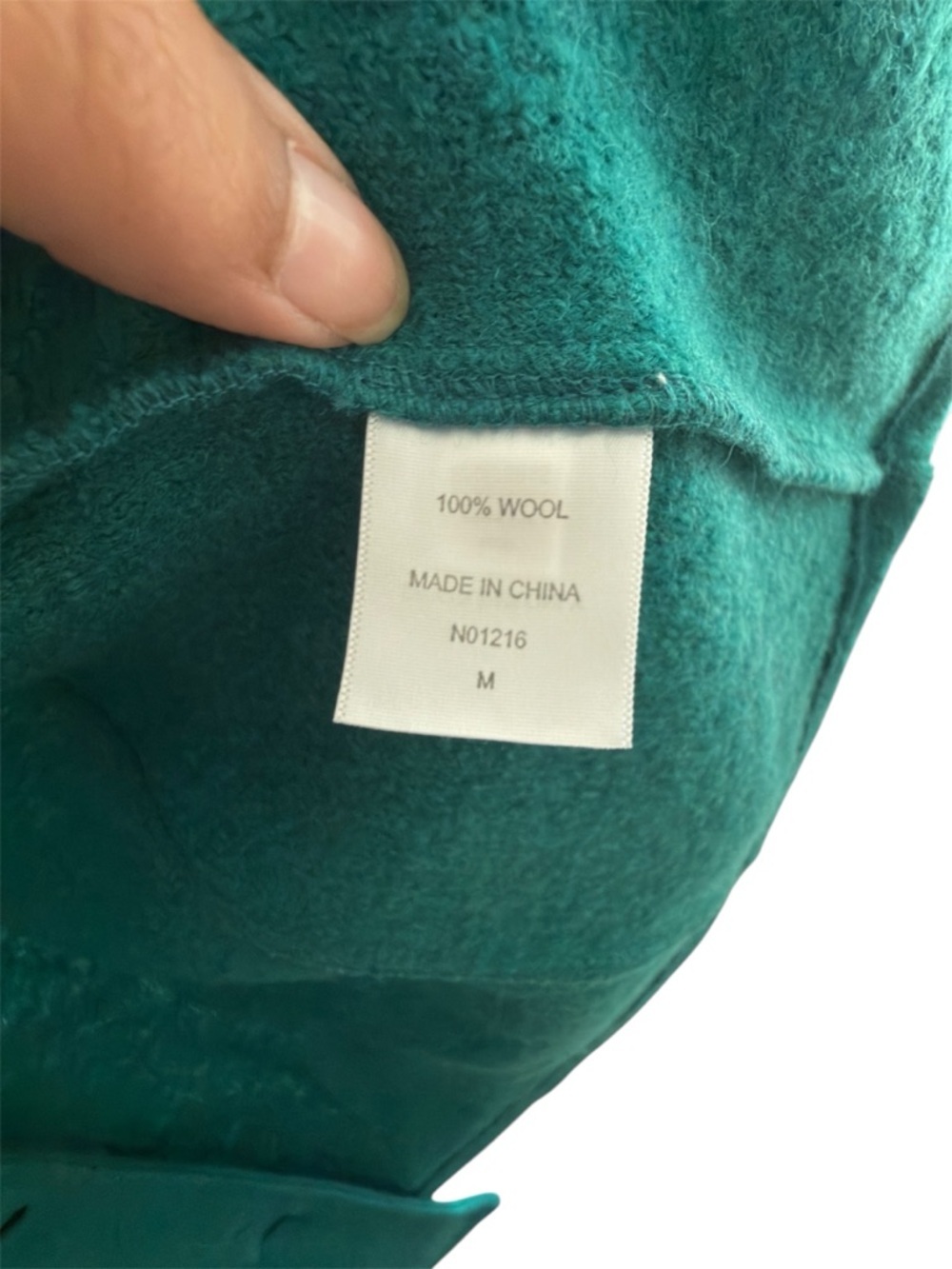 Appleseed’s Teal Wool Jacket Mandarin Collar Button Front Medium - Picture 5 of 7